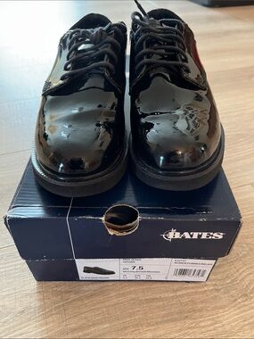 Women’s Bates Black Patent Leather Class A Police Dress Shoes 7.5